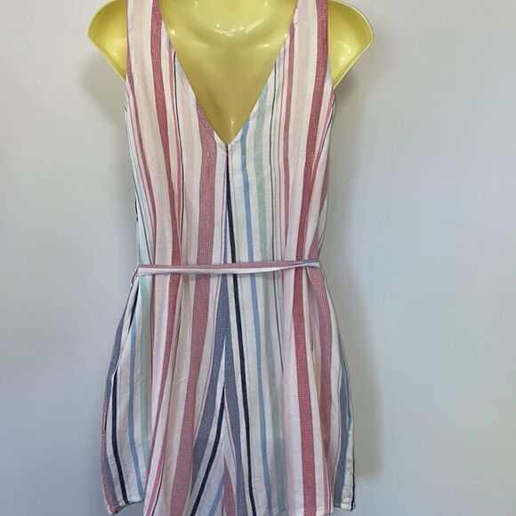 Bella Dahl Romper “ Desert Dahl” Pink White Stripe New With Tags Sz Medi… - Picture 7 of 8